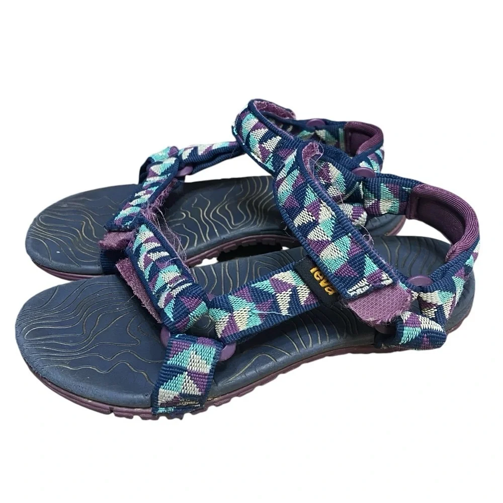 Teva Purple Blue Hurricane 3 1019535C Multicolor Sports Strappy Sandals Size 11